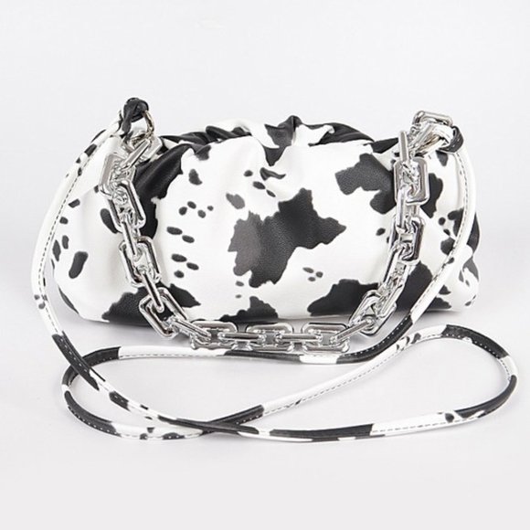 Super cute Faux Leather Cow Print Clutch - Picture 1 of 3
